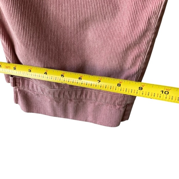 Garnet Hill Dusty Rose Pink High Waist Ribbed Cotton Corduroy Cuffed Pants SZ 8 - Picture 5 of 13